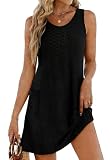 vestido informal Vestido de Verano::Los vestidos de verano para mujer están confeccionados con tejido transpirable de alta calidad, 65% algodón, 35% poliéster, suave y cómodo. Además, te mantendrá fresca durante el caluroso verano y disfrutarás de una agradable sensación.