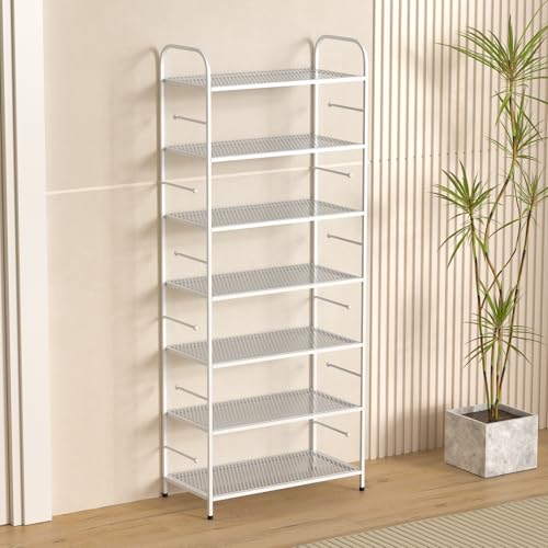 zdjorker シューズラックスリム 玄関収納下駄箱 3~8段 幅50~90cm 鉄製省スペース 靴箱 靴棚 大容量 組み立て簡単 おしゃれ 靴の収納ラック 通気性 収納ラック