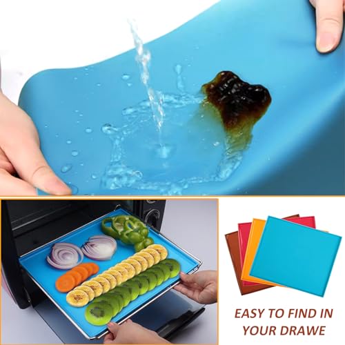 Aiofaervy Pacote com 8 tapetes desidratadores de silicone com borda 8 peças de folhas de desidratado