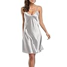 Old-to-new Women's Plus Size Lingerie Robe Sexy Spaghetti Strap Nightgown Satin Sleepwear Chemises Full Slips Nightdress