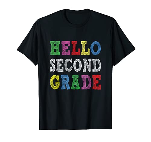 Hello Second Grade Funny Back to School Gifts 2nd Grade Camiseta