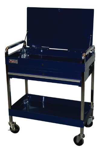 Homak Professional Series 1-Drawer Flip-Top Utility Service Cart, Blue, 32 Inches #TOP23