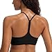 Sports Bras for Women Workout Tops Open Back Racerback Padded Athletic Yoga Bra Basic Wireless Bra Black