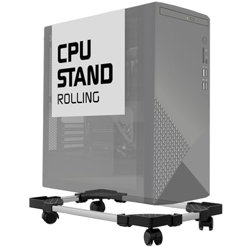 Davlan DACPU101 Cpu Stand With Wheels - Adjustable Rolling Platform Computer Tower Stand thumb #7
