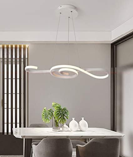 Suspension LED à intensité variable avec télécommande pour grand lustre de salon - 3
