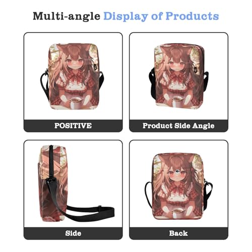 Beauty Anime Girl small messenger bag for men men's shoulder bag Shoulder Handbags Adjustable Strap for work Travel4