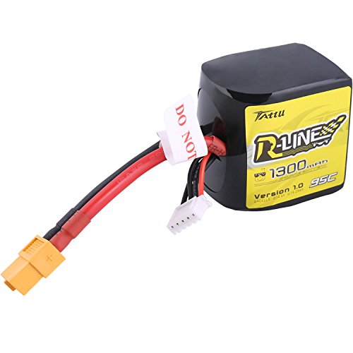Tattu R-Line 14.8V 95C 1300Mah Lipo Battery Square Pack 4S With Xt60 Plug Best For Fpv Racing #TOP1