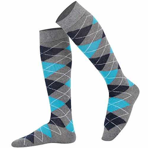 Image of Mysocks Unisex Knee High Long Socks Argyle