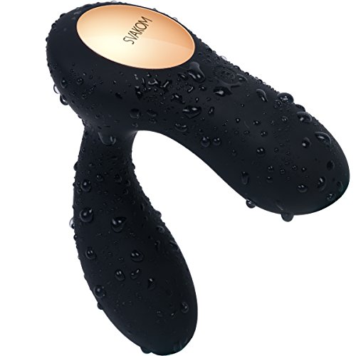 SVAKOM Sex Toys Vibrating Anal Plugs with 2 Powerful motors ,Prostate Massager and G-Spot Vibrator with 10 Stimulation Modes Improve Urinary and Sexual Performance,Black