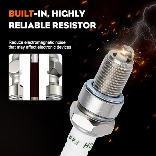 Image of Hipa BPR4ES Spark Plug for NGK 6578 7222 Kawasaki 92070-7004 FR691V FR730V FR651V John Deere M805853