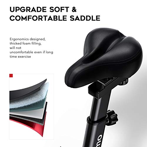 RINKMO Spin Bike, Indoor Cycling Stationary Bike with Tablet Holder, Exercise Bike with 36Lbs Chromed Solid Flywheel, LCD Monitor, Heart Rate, Adjustable Seat and Handlebars