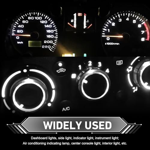 20 Bombillas LED T5 para Auto, Luz Blanca miniatura 7