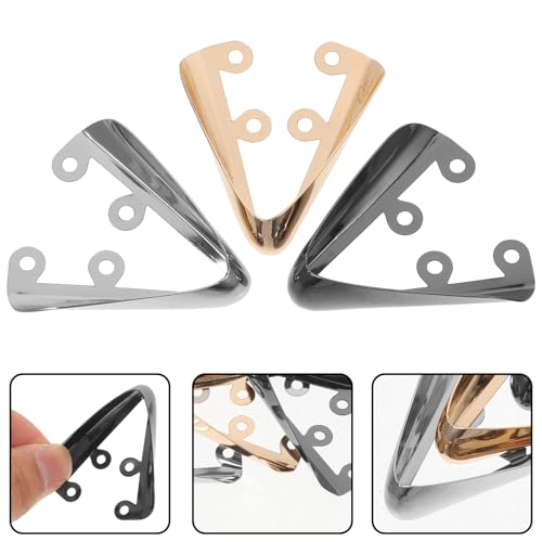Image of KESYOO 3Pairs Metal Shoes Pointed Protector High Heels Toe Cap Cowboy Boot Tips Elegant High Heels Tip Cover