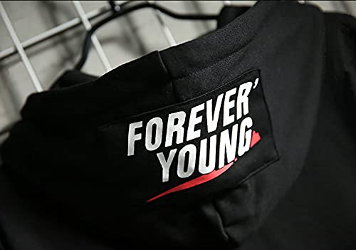 DUDHUH Mens Hoodie Fashion Pullover Letter Print Tracksuit Techwear Casual Coat Hip-Hop Sweatshirt4