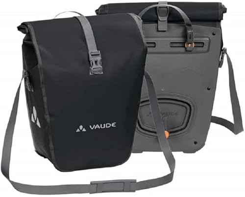VAUDE Aqua Back - Bolsa trasera para bicicleta - Juego de 2 alforjas de lona sin PVC - Bolsas impermeables con un volumen de almacenamiento total de
