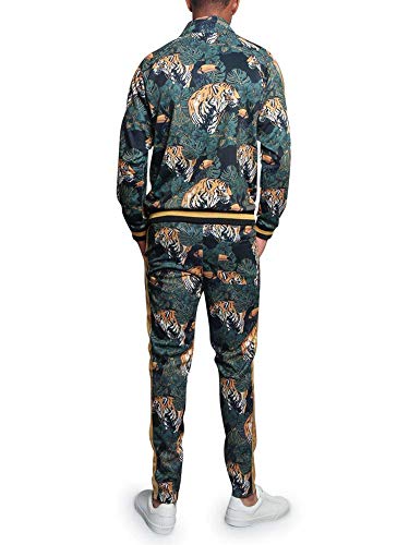 G-Style USA Men's Tiger Pattern Tracksuit Sets3
