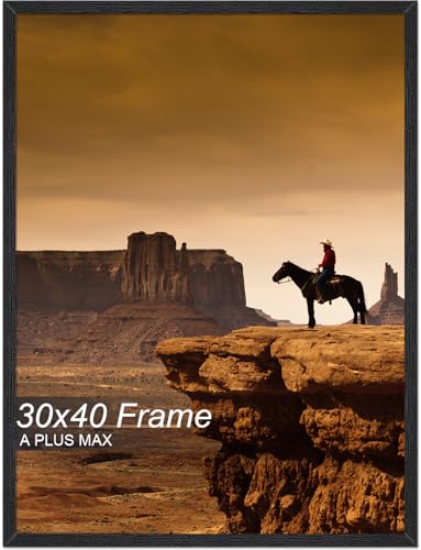 A PLUS MAX 30x40 Picture Frame Black Light Weight Wall Mount