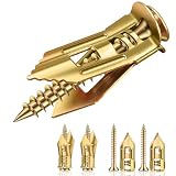120PCS Self Drilling Drywall Anchors and Screws Kit, Upgraded No Drill Wall Anchors for Drywall, Zinc-Plated Metal Anchors with Screws for Shelves, Mirrors, Curtain Rods, Wall Decor & Storage Mounting