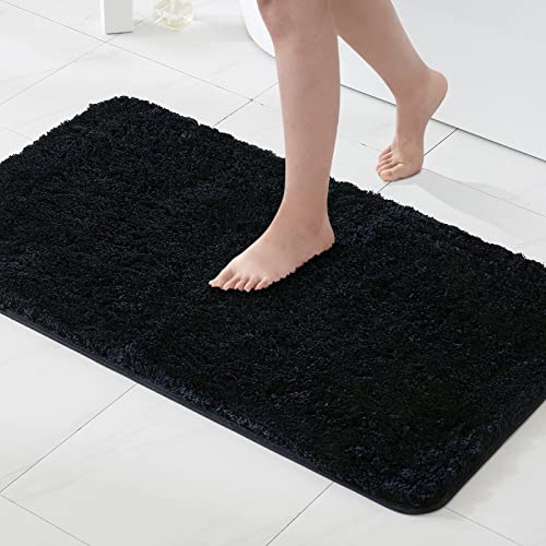 MIULEE Bath Mat Non Slip Absorbent Bathroom Soft luxurious Shower Small Mat Doormat Inside Rugs Kitchen Rugs Carpet Mat Washable for Bathroom Bedroom Kitchen Entrance 70x120 cm Blue