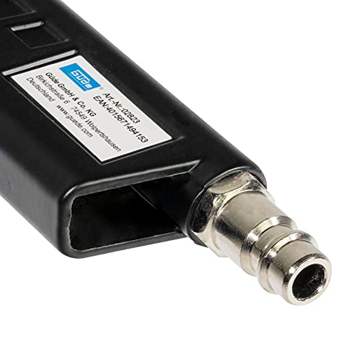 Güde Digitaler Reifenfüller 11 E (Arbeitsdruck max. 7 bar, 4-stellige Digitalanzeige in bar, psi, kPa, kgf/cm², Automatikabschaltung, Anschlussnippel, Luftablassventil, Ventilstecker, Test GUT)