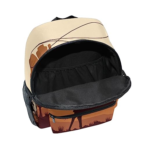 Kid's Backpack Western Cowboy and Horse Toddler Backpack Preschool Bookbag for Boys Girls4