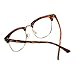 Shiratori New Vintage Fashion Half Frame Semi-Rimless Clear Lens Glasses Leopard