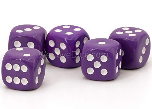 WeLoveBeads Dadi D6 Ice Cream - Set 5 Pezzi Rosa/Nero Fatto In Germania