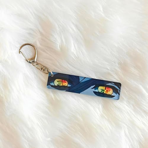 Image of Dem-on Slayer Anime Acrylic Glowing Eyes Keychain | Luminous Eye Glow Key Ring | Premium Otaku Accessory for Bags, Bikes, Cars, Backpacks & Key Holder