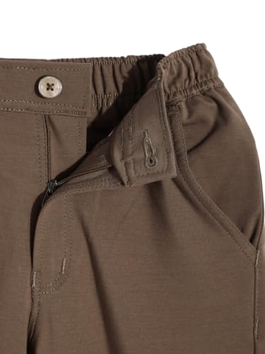 Image of CAVIO Boys Stretchable Solid Regular Fit Trousers with Belt