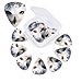 Snowy Owl Eyes Print Guitar Picks 12 Pack Guitar Plectrums with Storage Box Bass Picks For Acoustic Guitar Bass Electric Ukulele Includes 0.46mm, 0.71mm, 0.96mm