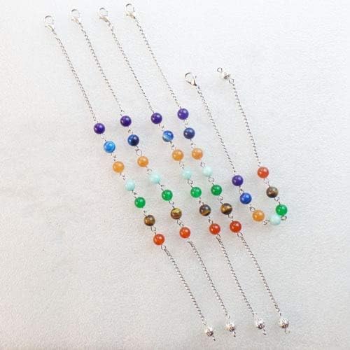 Gabcus (10Strand/lot) Wholesale Mixed Stone Bead Bracelet Bangle Reiki Pendulum Chain Healin Fashion Jewelry E0032874
