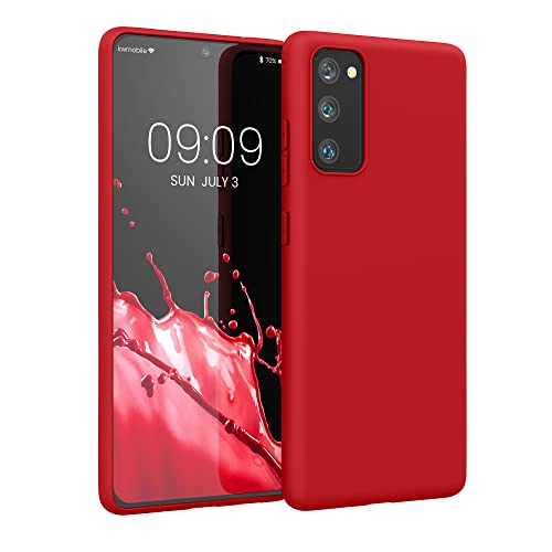 kwmobile Housse Compatible avec Samsung Galaxy S20 FE Coque - Housse de téléphone Protection Souple en Silicone - Rouge Classique