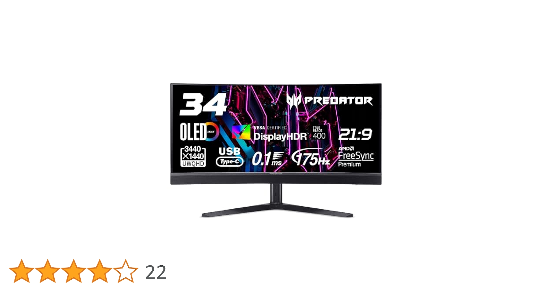 Amazon.co.jp: Predator ゲーミングモニター 34インチ 湾曲 21