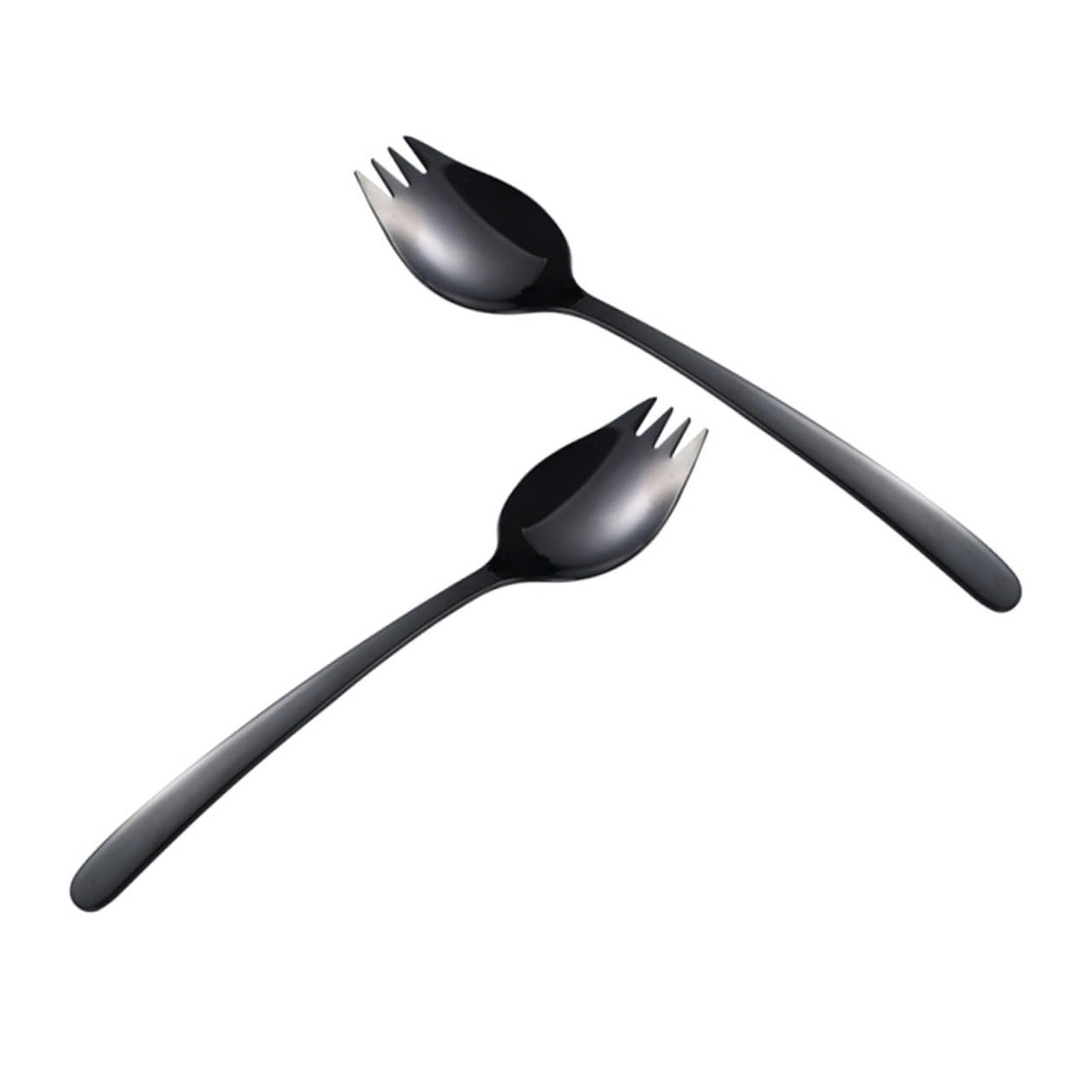 NAMOARLY 6pc Stainless Steel Fork and Spoon Set Noodle Salad Server Stylish Kitchenware for Family Gatherings