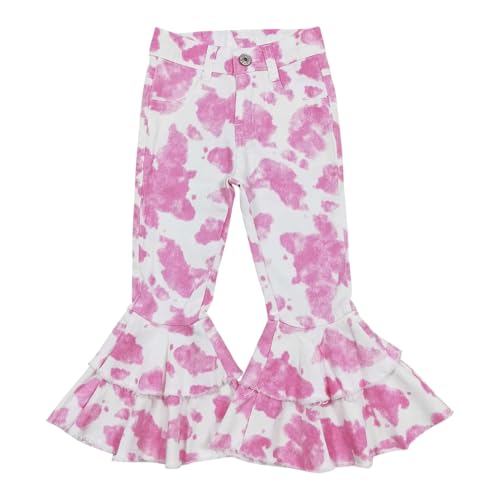 Todder Western Pink Tie dye Girl Jeans Bell Bottom Pants