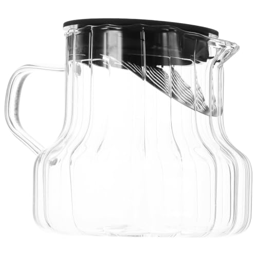 Jarra de vidrio para café de 550ml con tapa, cafetera de cristal multipropósito 2