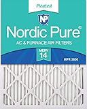 Nordic Pure 16x25x1 MERV 14 Pleated AC Furnace Air Filters 6 Pack