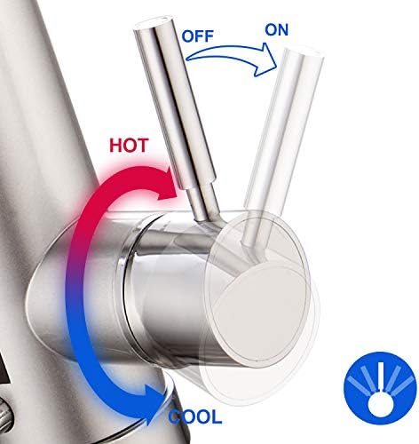 Electric Hot Water Taps,Topser KA-06 Pro Adjustable Power Electric Instant Heater Kitchen Sink Taps,180°Swivel Cold and Hot Water Taps with Lcd Temperature Display for Kitchen,Bathroom,Washroom