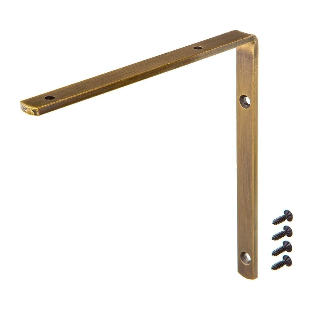 お値下げ！3個 FUTAGAMI 真鍮製 L字型棚受け ゴールド大