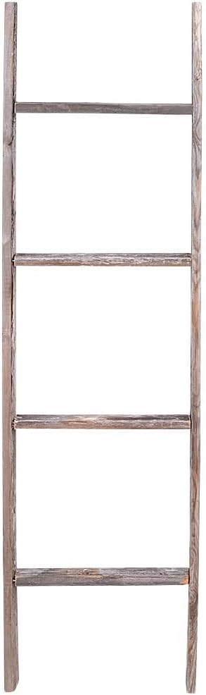 Decorative Ladder โ Reclaimed Old Wooden Ladder 6 Foot Rustic Barn Wood