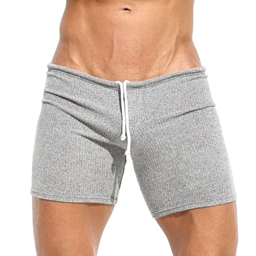 Shorts deportivos casuales para hombre talla Medium gris claro miniatura 1