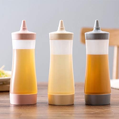 Stainless Steel Condiment Pot Set Stainless Steel Spice Jars 3 Pcs Condiment Squeeze Bottles, Jam Squeeze Bottle, Condiments Ketchup Camping Sauce, BBQ, Dressings, Syrup