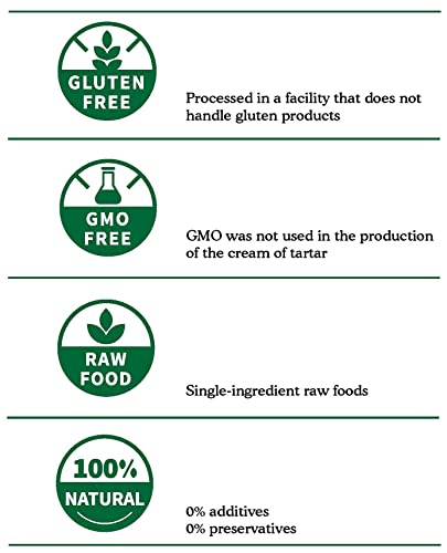 Cream Of Tartar, Premium Food-Grade, Non-Gmo, Gluten-Free, Vegan, Keto-Friendly, Baking Agent (8 Ounces) #TOP3