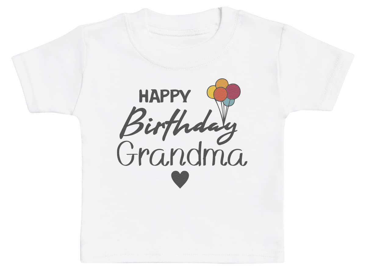 Baby Bunny White Happy Birthday Grandma Kids T-Shirts, Kids Tee, Kids Tshirts - 3-4 Years