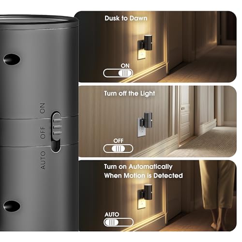 Image of Briignite Motion Sensor Night Light, Motion Activated Plug in Night Lights