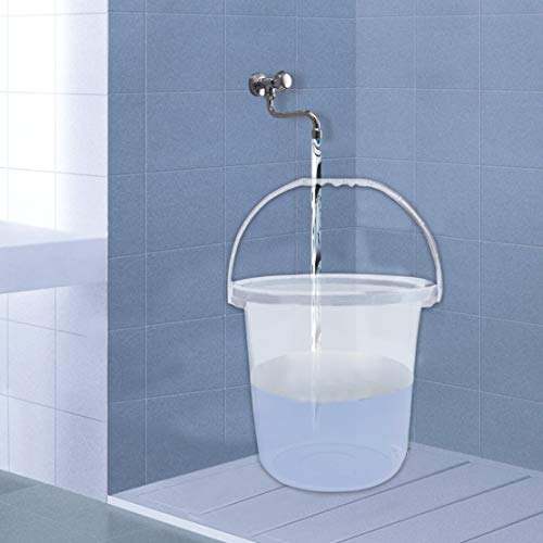 Image of Kuber Industries Bucket for Bathroom|Bucket 16 LTR|Plastic Bucket Fot Bathroom, Kitchen (White)