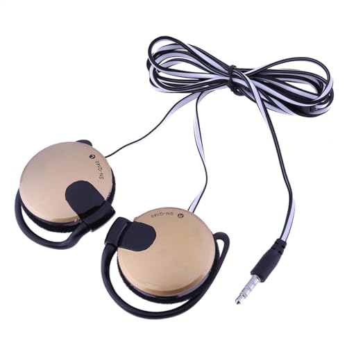 Clip Earphones Wired | 3.5mm Over Ear Earphones for Phone,Compatible with Mobile Phones for Women and Men Running Hiking Exercis