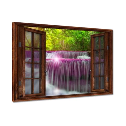 Cascade colorée en peinture imprimée sur toile pour sublimer la décoration murale du bureau