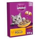 WHISKAS Cibo Secco per Gatti Adulti 300g con Pollo, confezione da 14