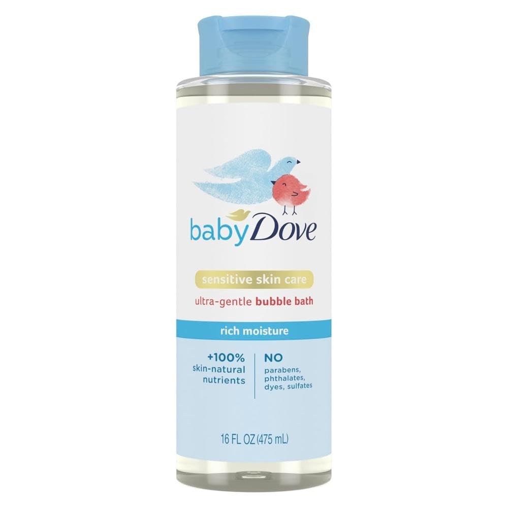 Dove Baby Bubble Bath Rich Moisture Sensitive Skin Care Tear Free Hypoallergenic Baby Bath Wash With Skin Natural Nutrients Nourishing Gentle Bubble Bath For Newborn And Kids 475 ml-image-18